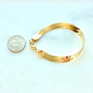 Classic Gold Toned Tennis Bracelet